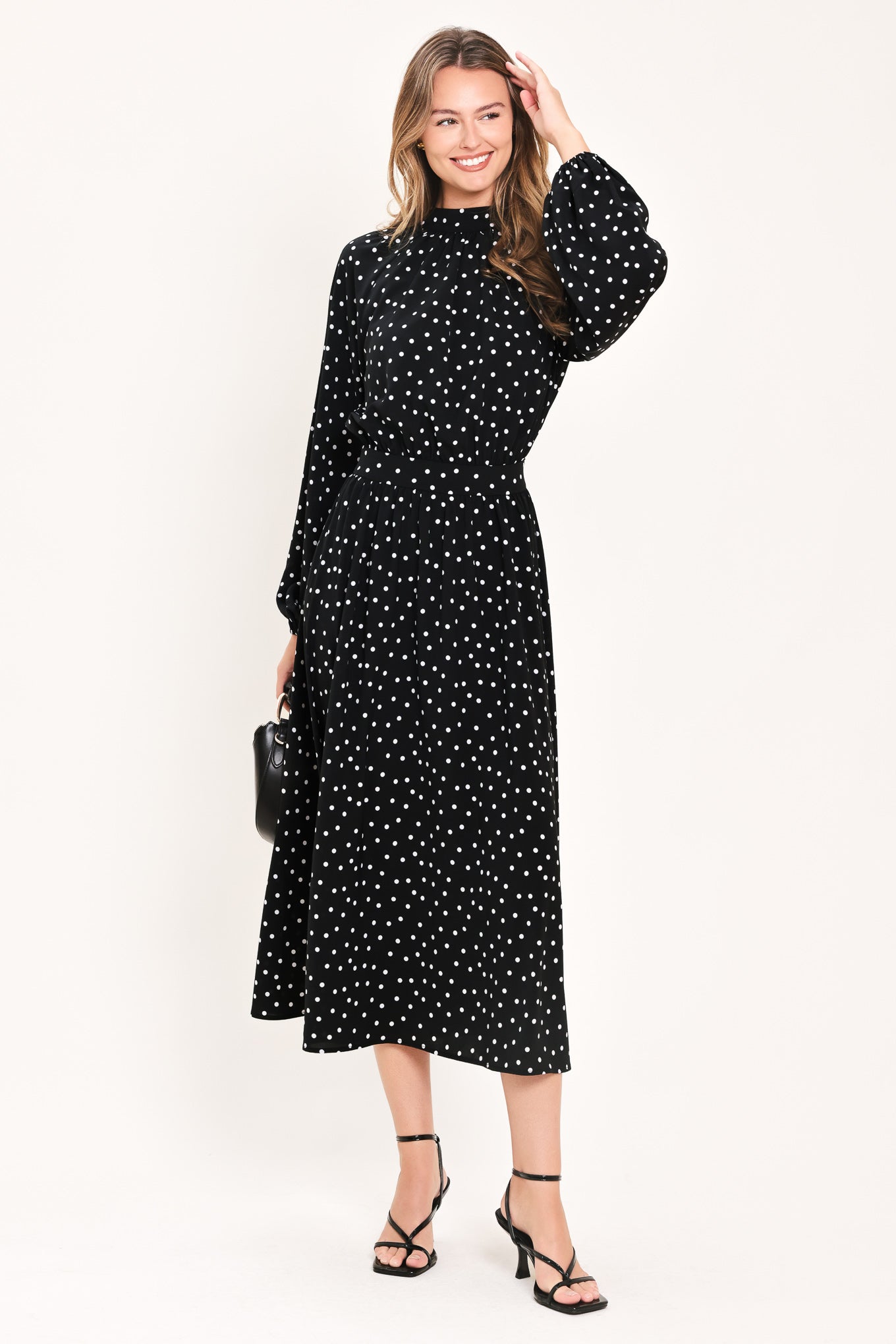 Midnight Sprinkle Waltz Midi Dress