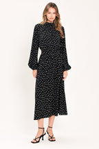Midnight Sprinkle Waltz Midi Dress