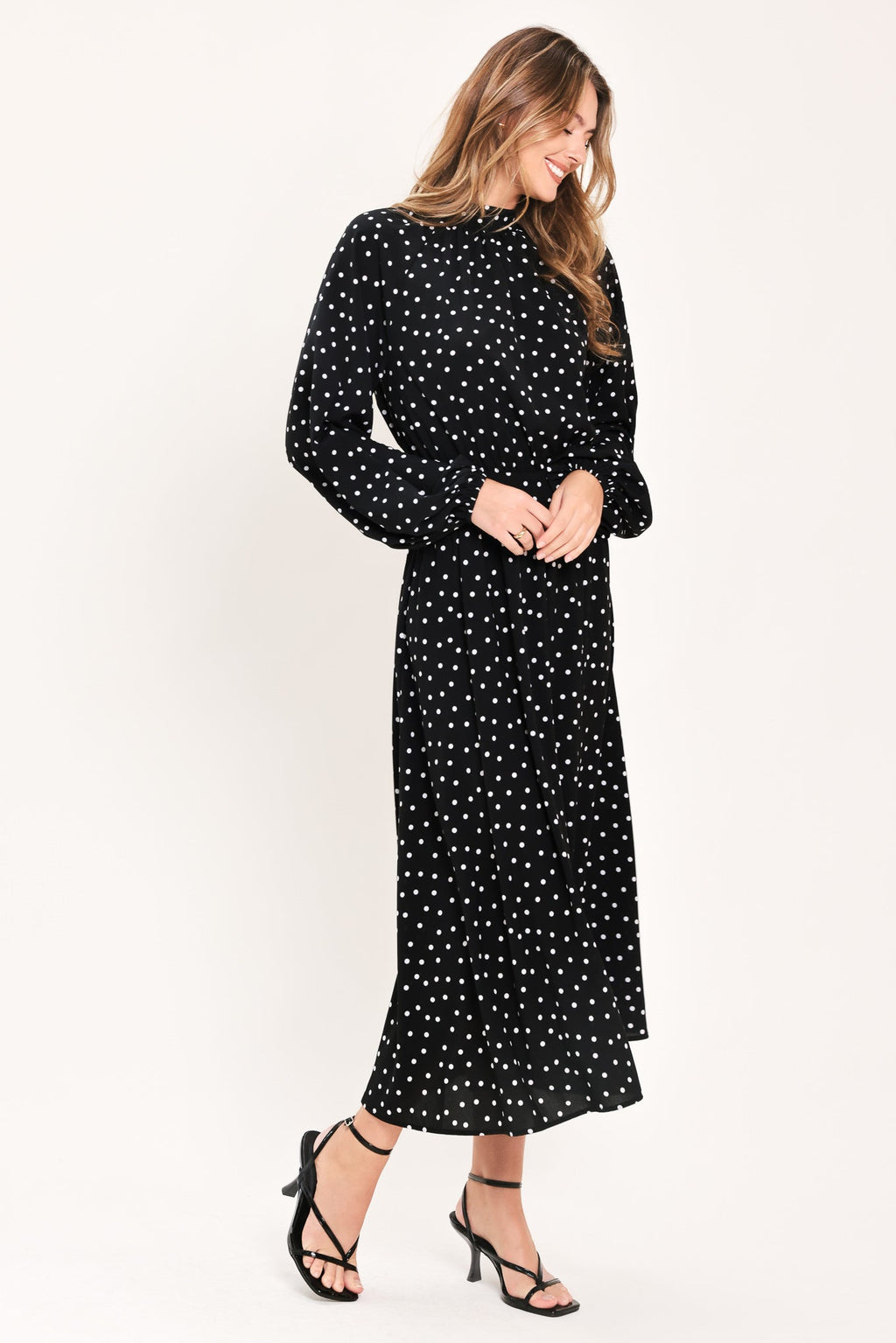 Midnight Sprinkle Waltz Midi Dress