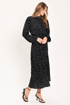 Midnight Sprinkle Waltz Midi Dress