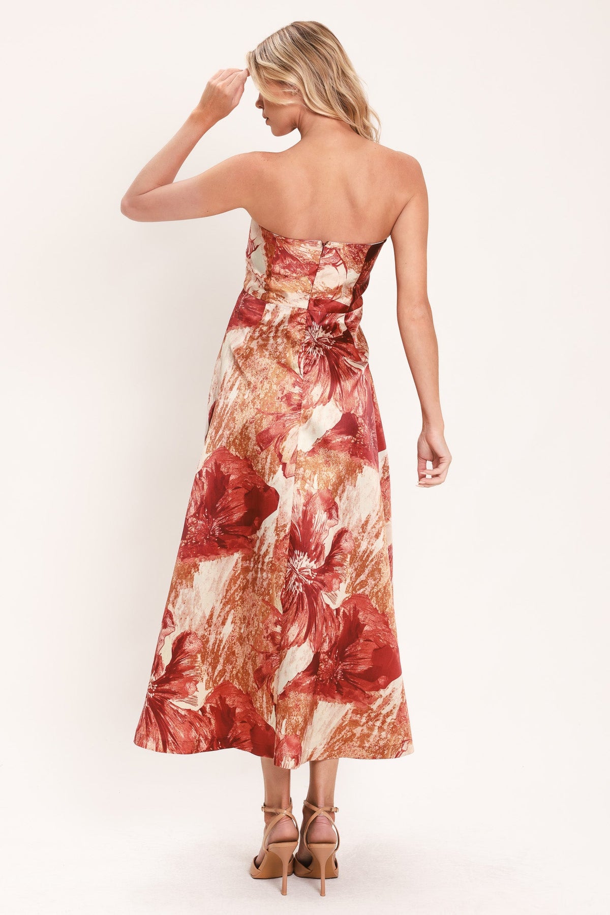 Cinnamon Flora Drift Midi Dress