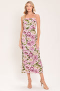 Powder Petal Poise Jacquard Column Dress