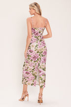 Powder Petal Poise Jacquard Column Dress