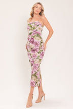 Powder Petal Poise Jacquard Column Dress