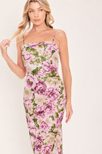 Powder Petal Poise Jacquard Column Dress