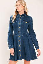 Denim Heritage Flare Mini Dress