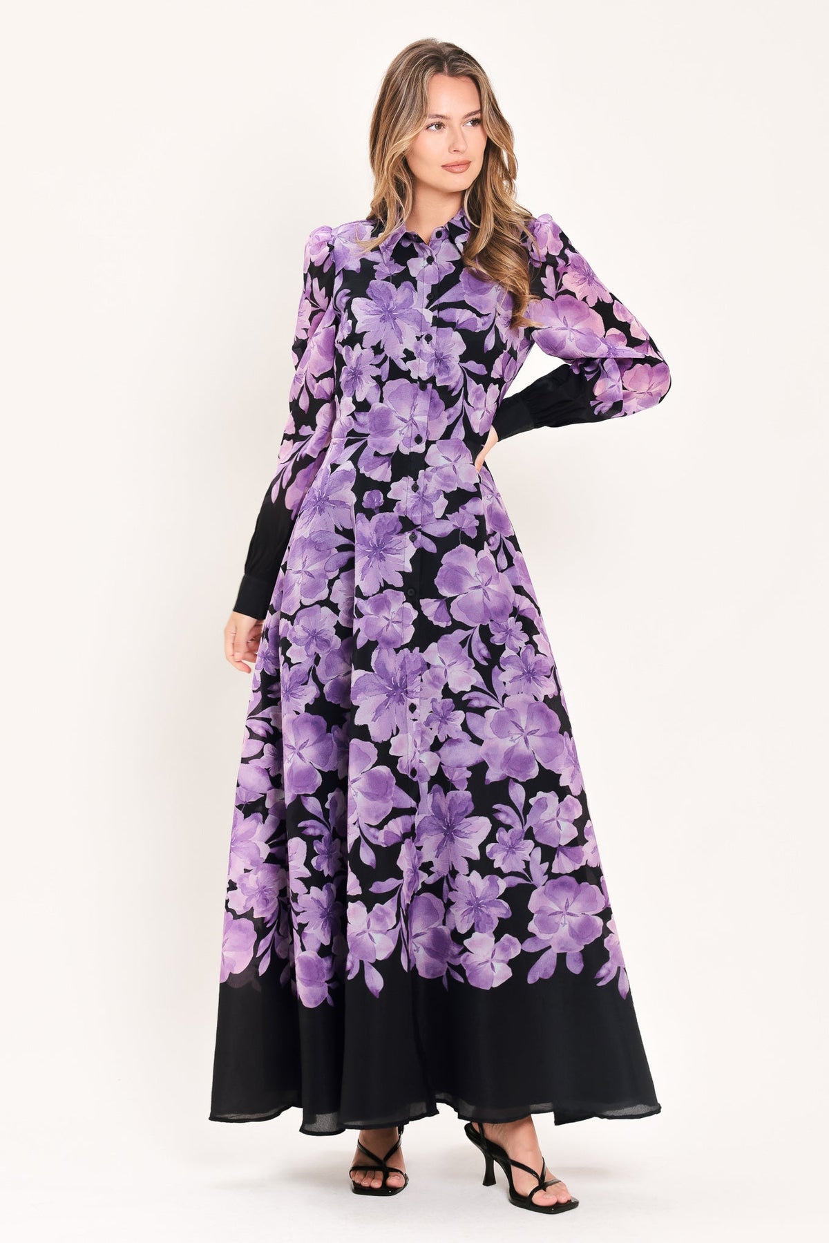 Amethyst Bloom Serenade Maxi Dress