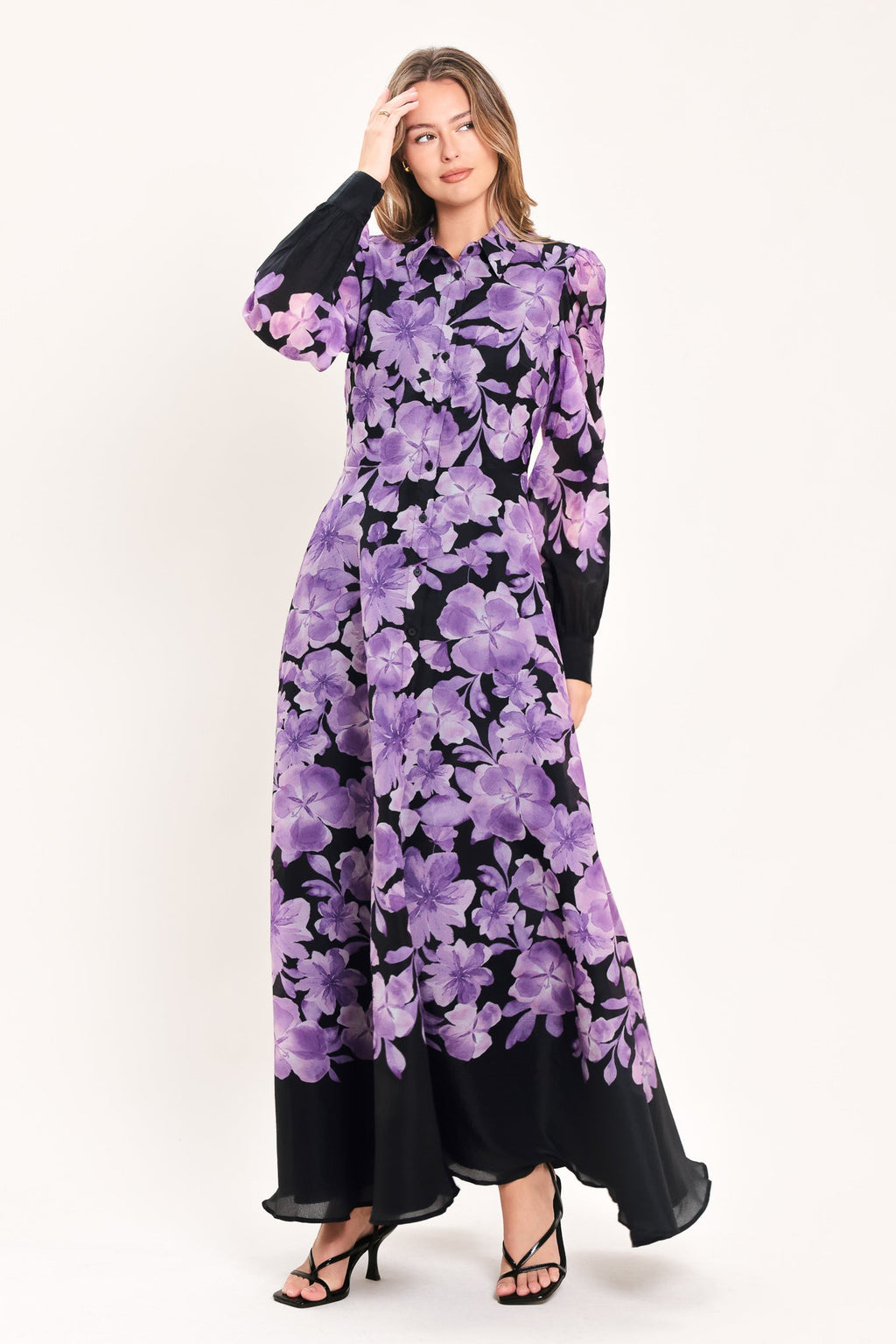 Amethyst Bloom Serenade Maxi Dress