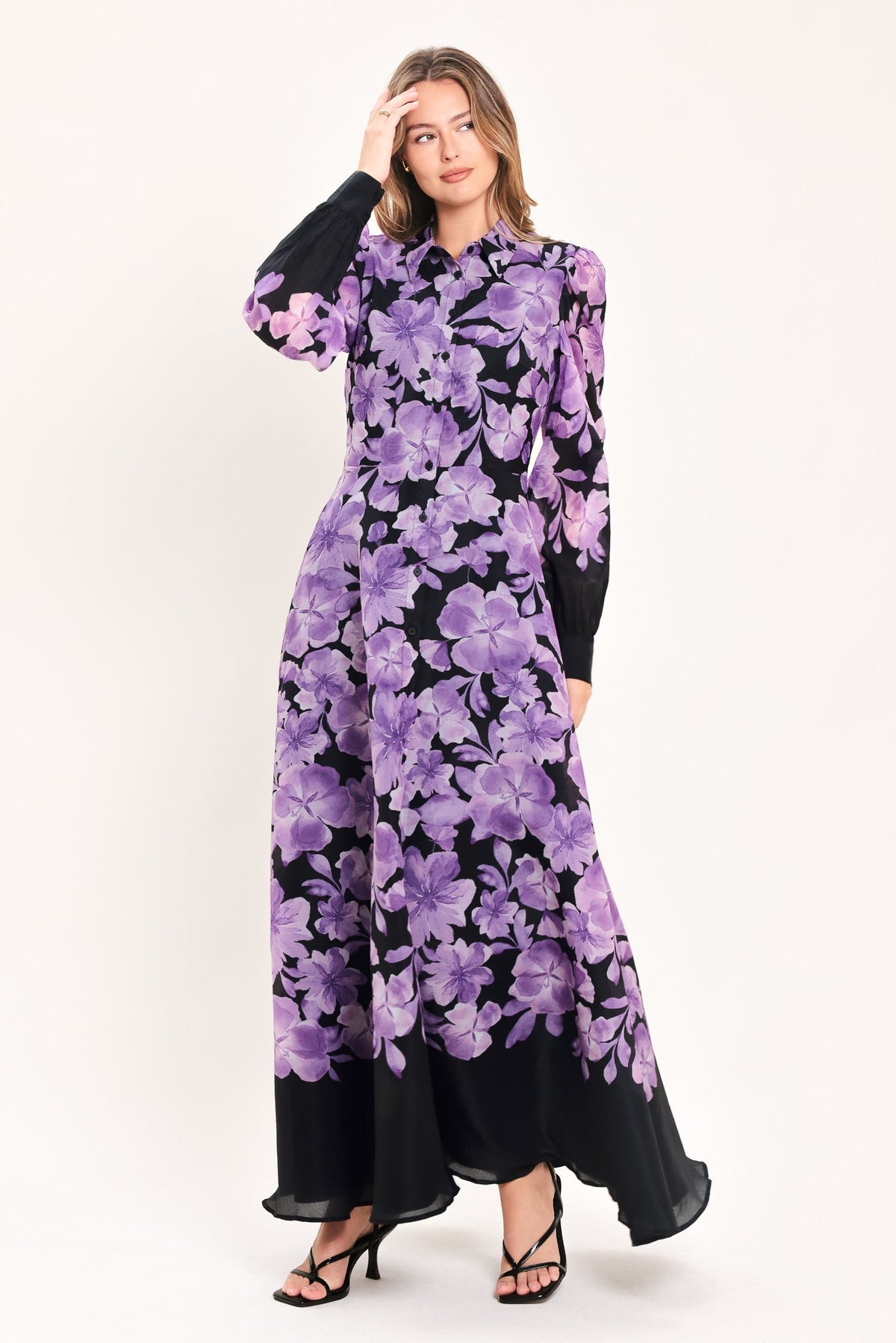 Amethyst Bloom Serenade Maxi Dress