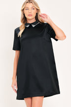 Onyx Collar Glow Mini Dress