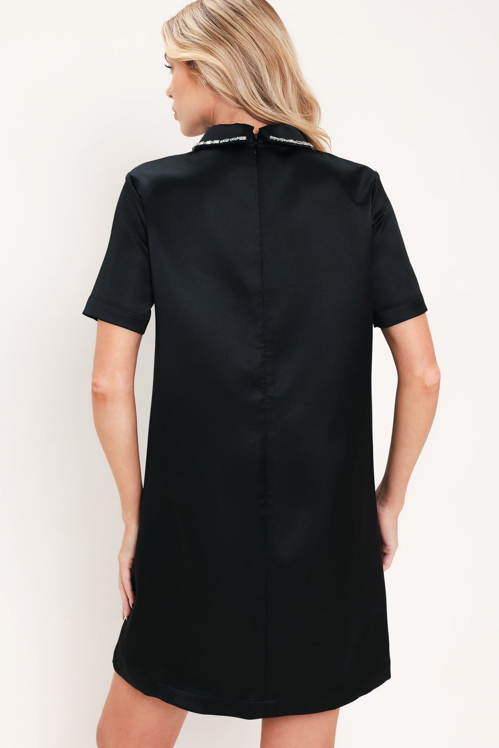Onyx Collar Glow Mini Dress