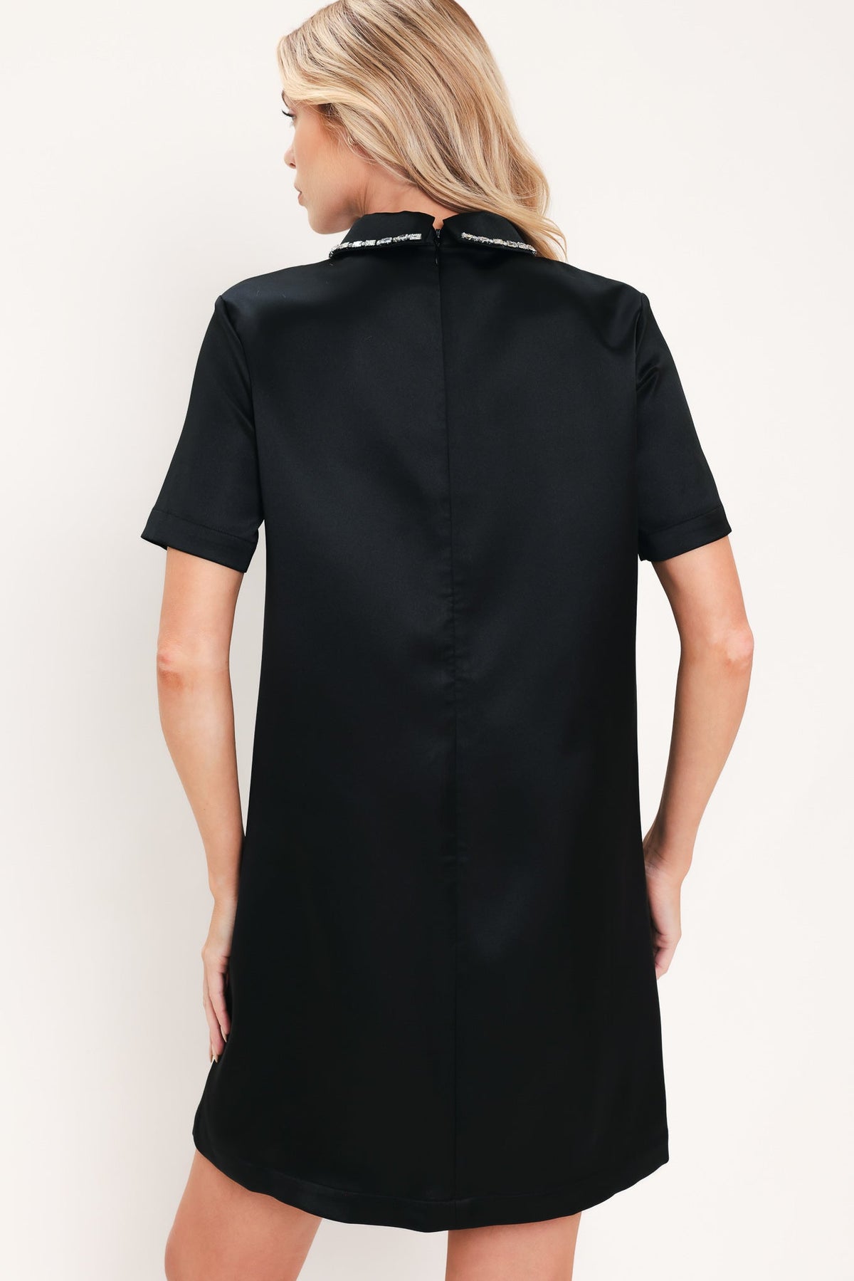 Onyx Collar Glow Mini Dress