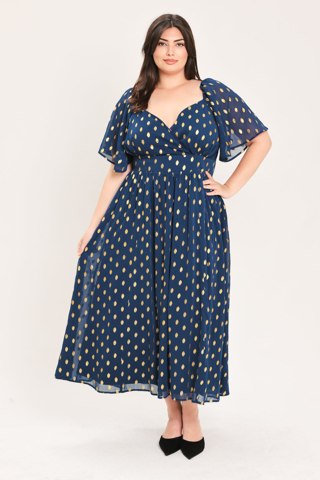 Shimmering Sky Affection Midi Dress