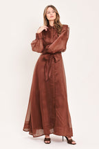 Cedarlight Embrace Organza Maxi Dress