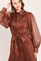 Cedarlight Embrace Organza Maxi Dress