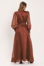 Cedarlight Embrace Organza Maxi Dress