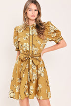 Sunwarm Floral Charm Mini Shirt Dress