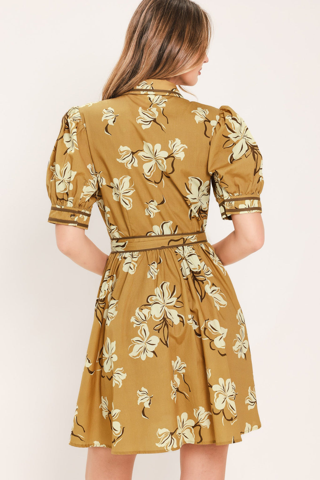 Sunwarm Floral Charm Mini Shirt Dress
