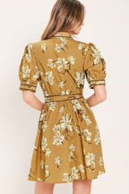 Sunwarm Floral Charm Mini Shirt Dress