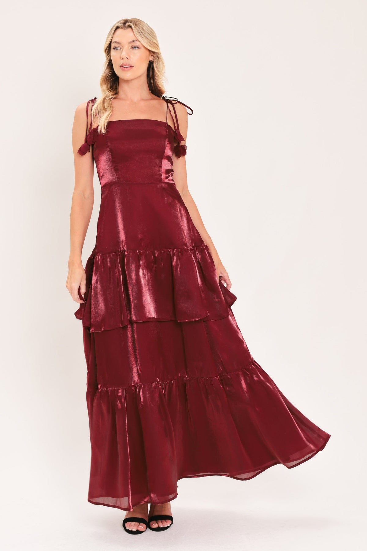 Bordeaux Bloom Maxi Dress