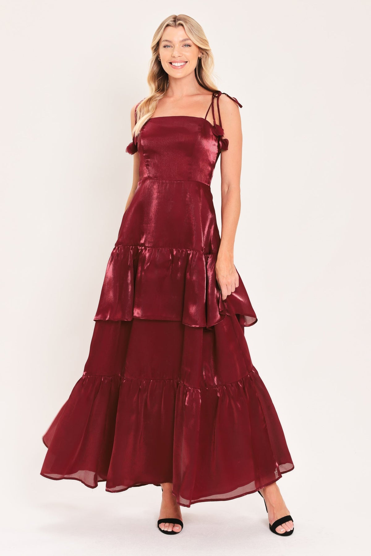 Bordeaux Bloom Maxi Dress