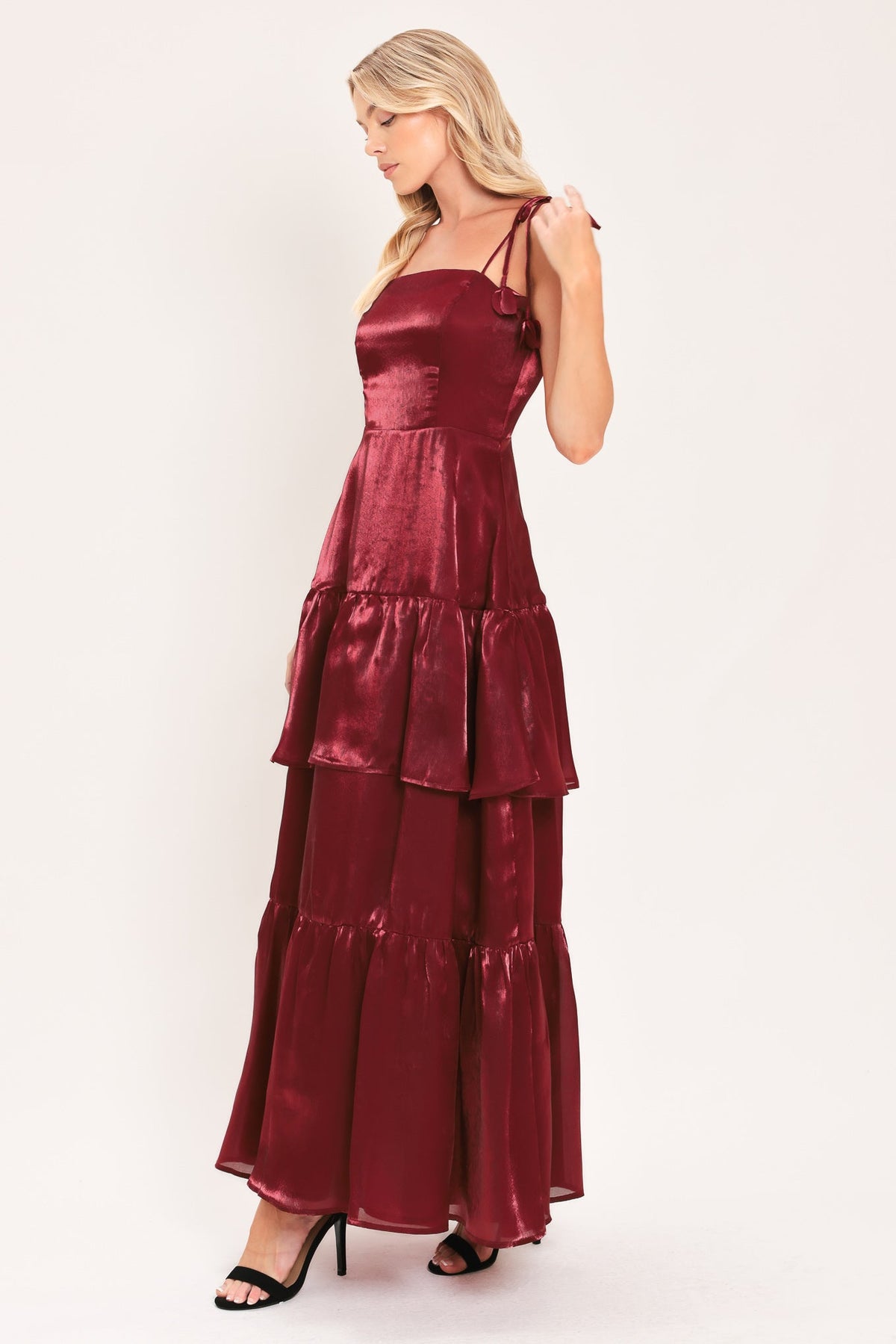 Bordeaux Bloom Maxi Dress