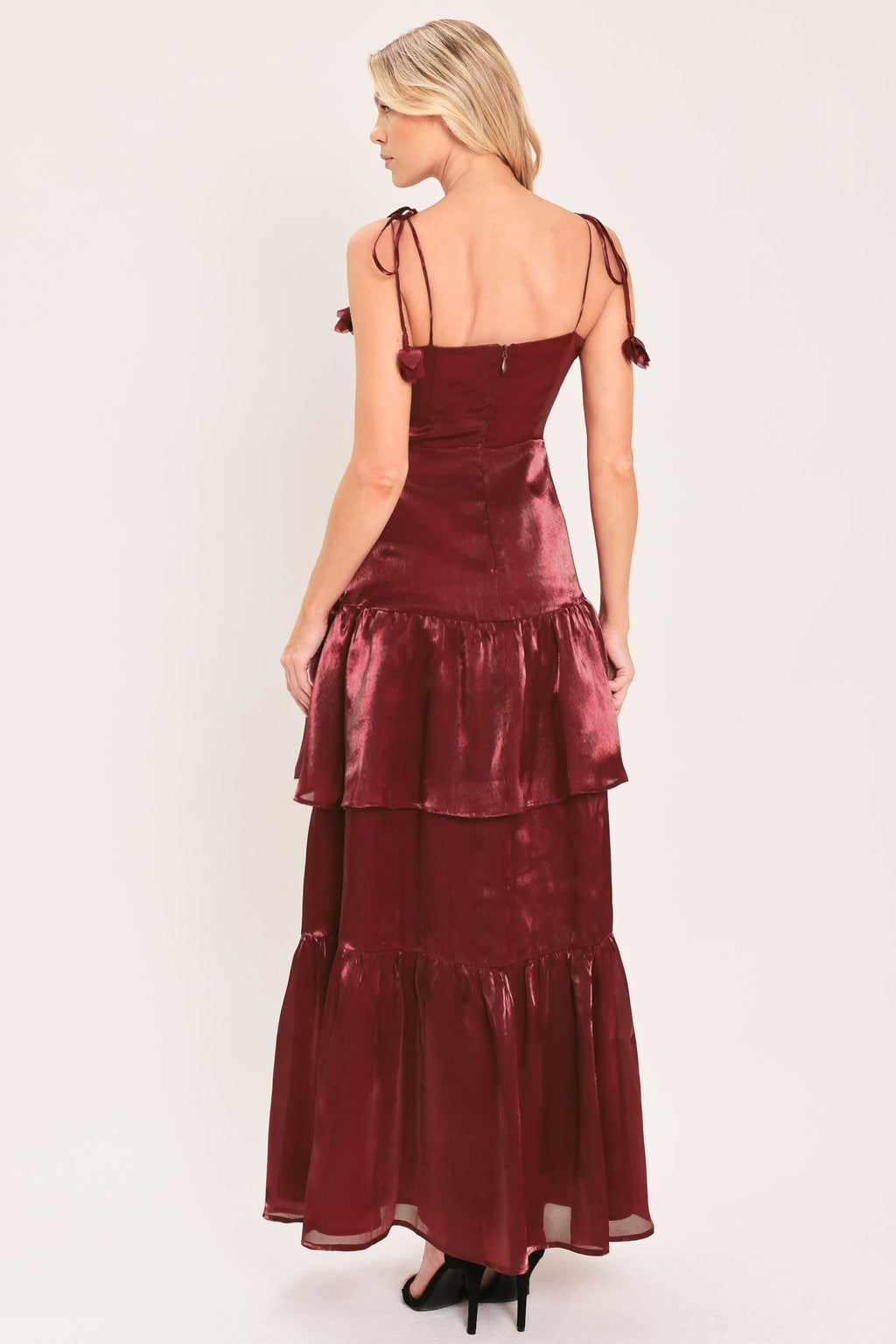 Bordeaux Bloom Maxi Dress