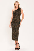 Leopard Noir Muse Midi Dress