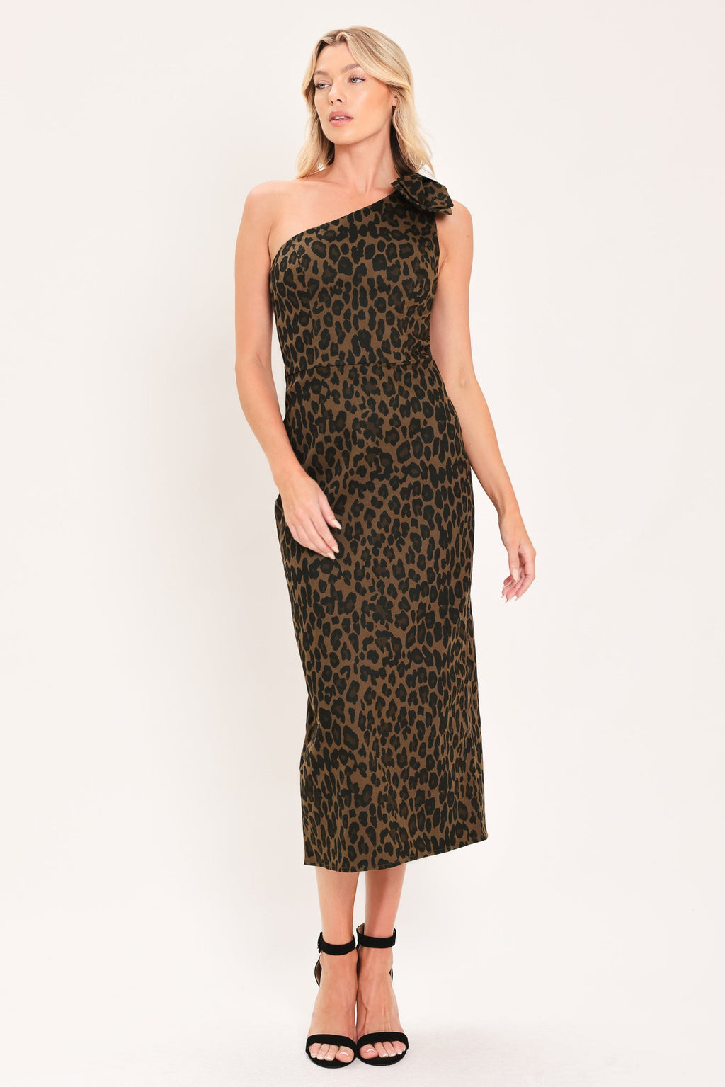 Leopard Noir Muse Midi Dress