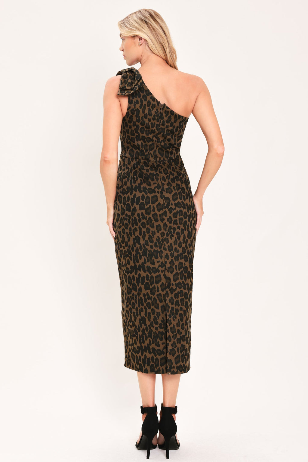 Leopard Noir Muse Midi Dress