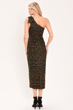 Leopard Noir Muse Midi Dress
