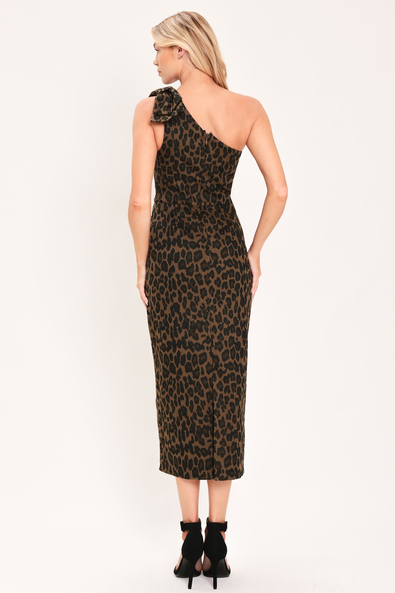 Leopard Noir Muse Midi Dress