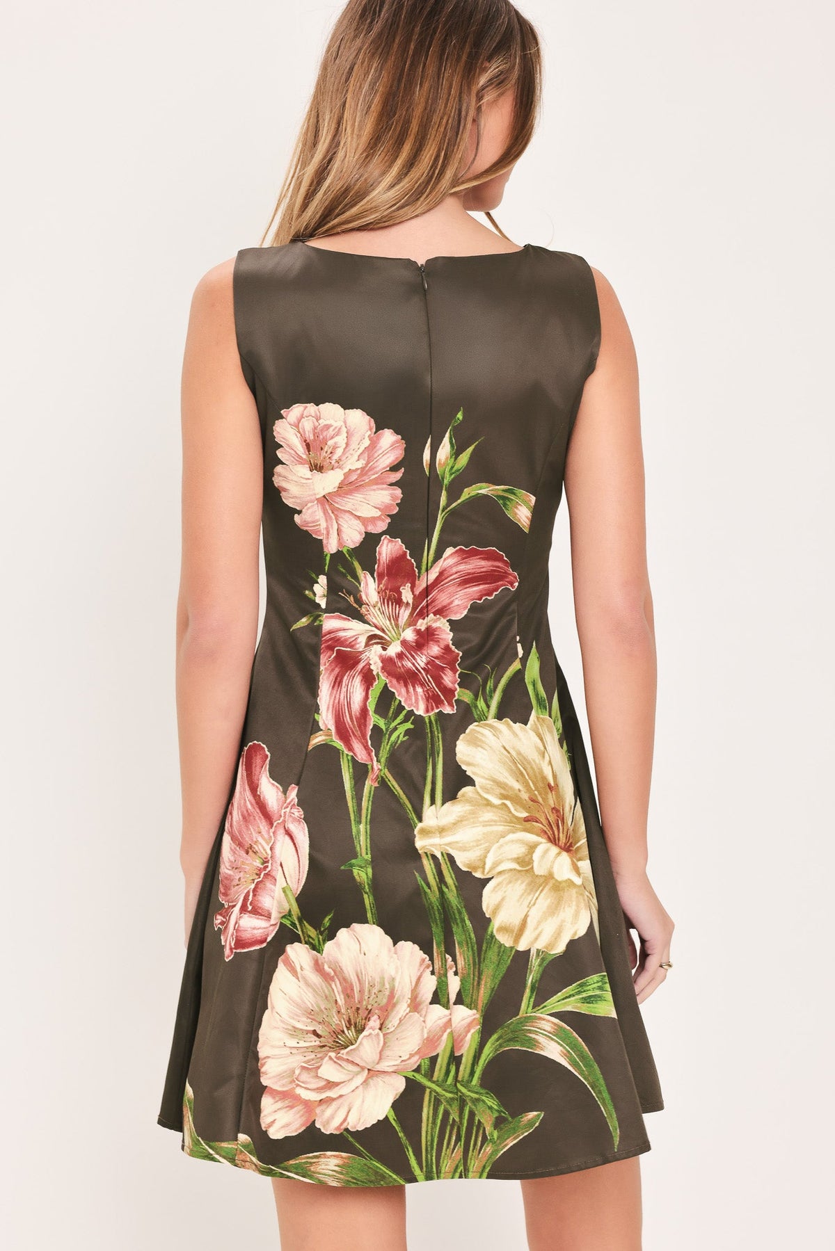 Cocoa Flirt Printed Skater Mini Dress