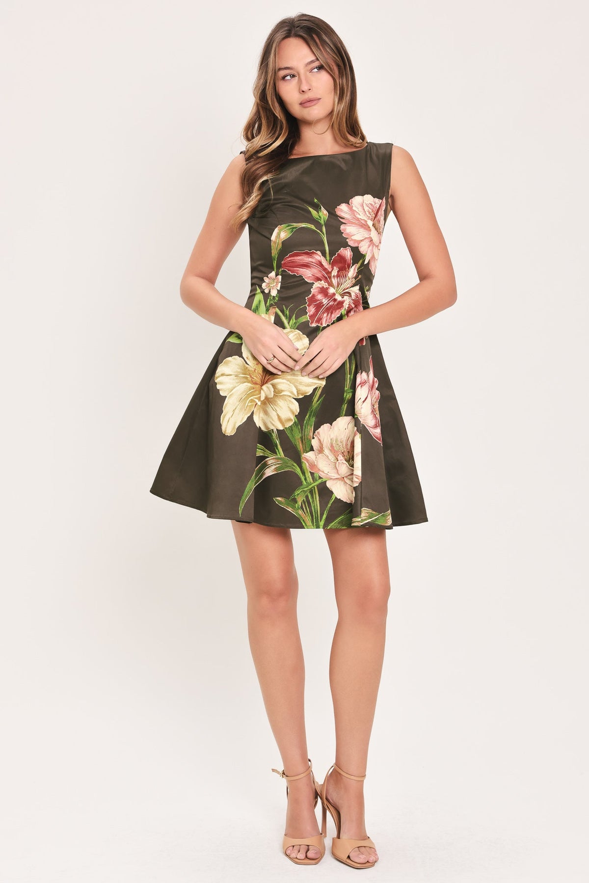 Cocoa Flirt Printed Skater Mini Dress