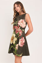 Cocoa Flirt Printed Skater Mini Dress
