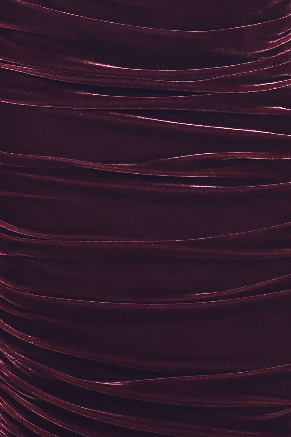 Plum Embrace Velvet Off-Shoulder Ruched Midi Dress