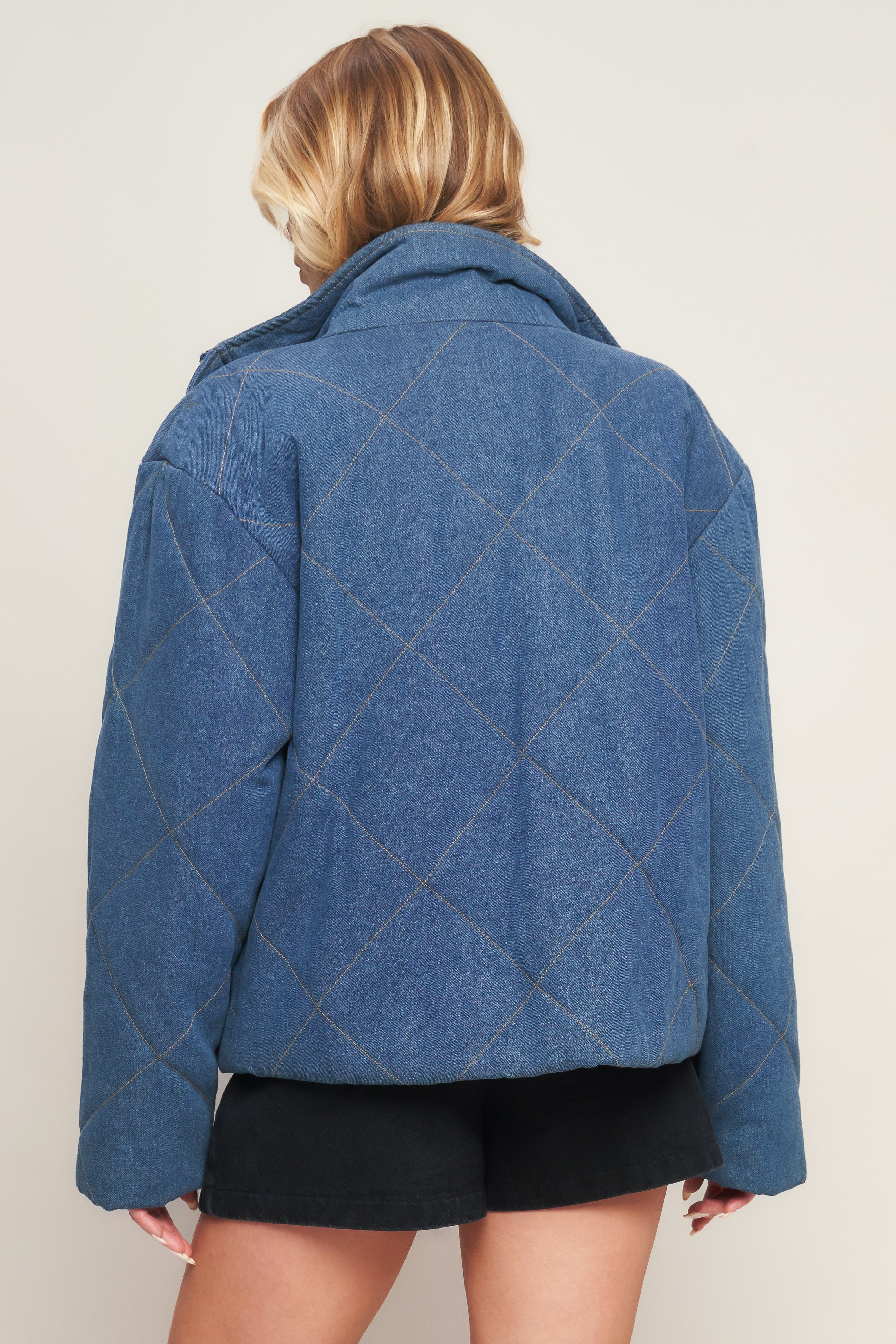 FOR GOOD QUILTED DENIM JACKET