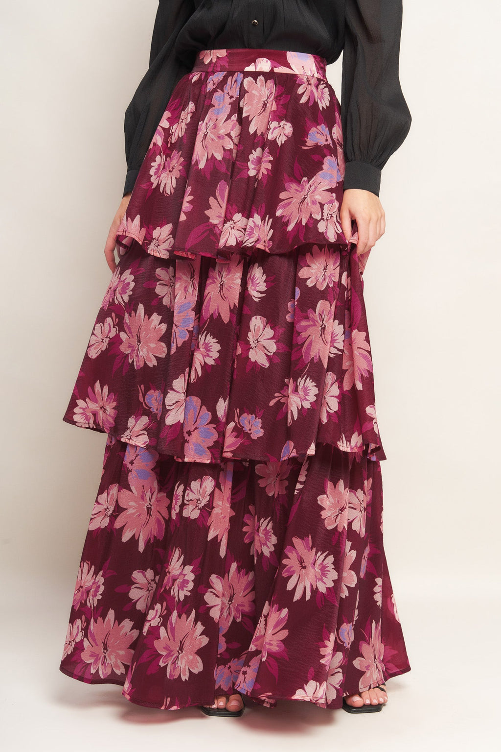 GARDEN ROMANCE WOVEN MAXI SKIRT