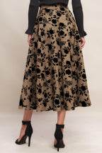Classic Bloom Look Flocking Circle Skirt