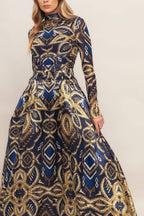 NIGHTFALL DRAPE WOVEN MAXI FULL SKIRT
