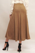 Urban Chic Faux Suede Midi Skirt