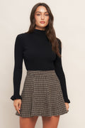 HOUND FLARE TWEED WOVEN SKIRT