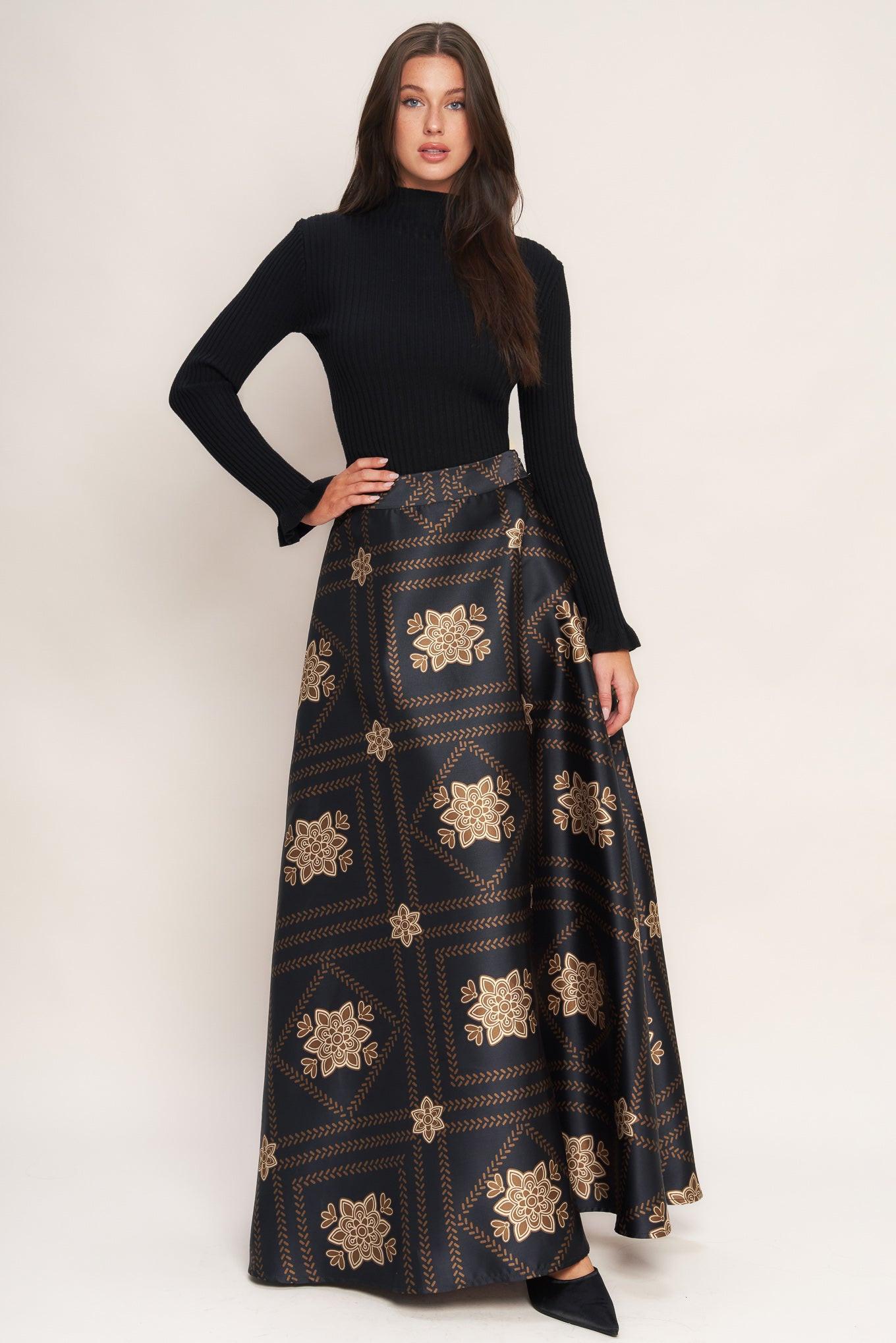 Ornamental Nights Maxi Circle Skirt