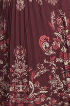 AZTEC CHERRY WOVEN MIDI SKIRT
