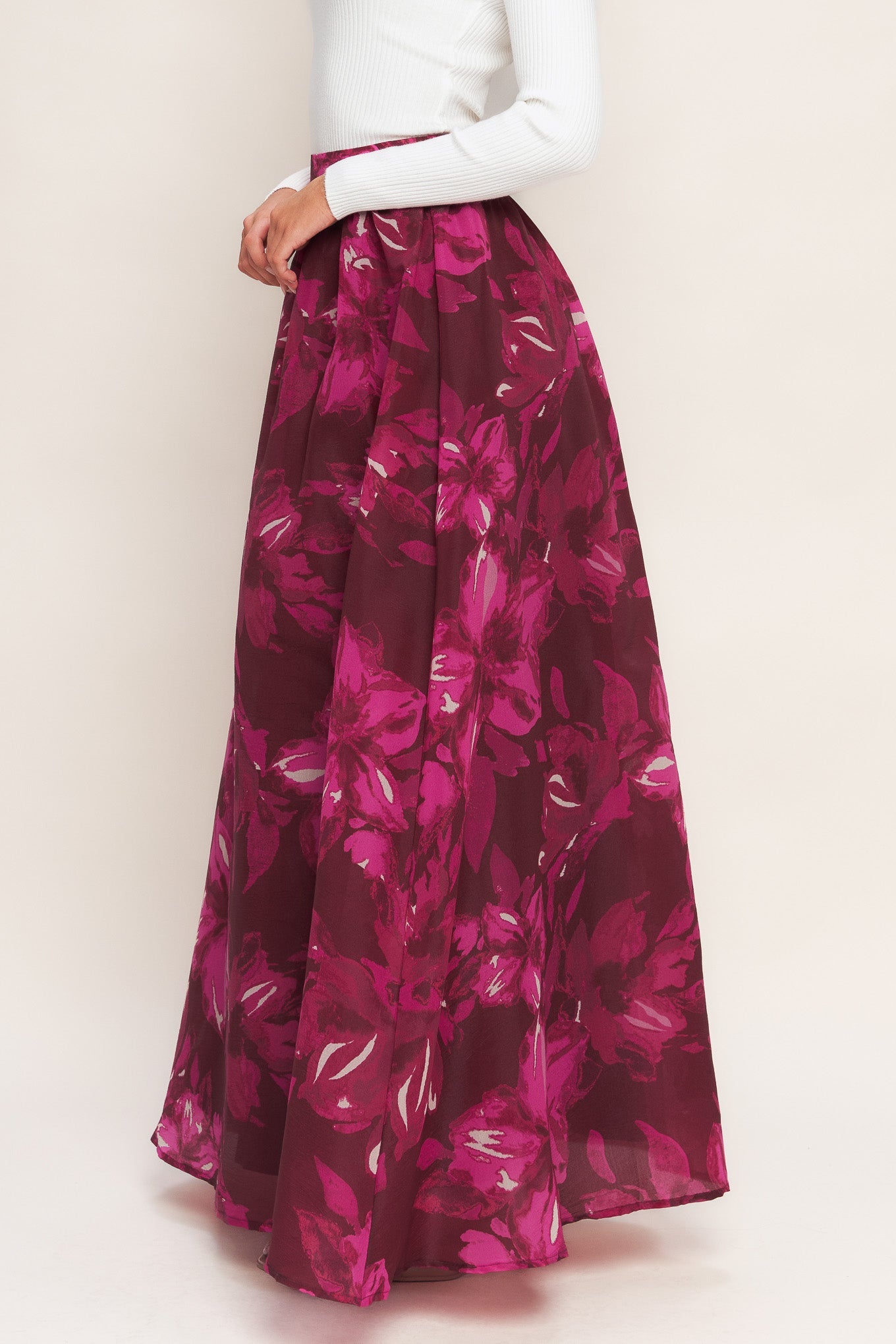BOUQUET NO.9 WOVEN MAXI FULL SKIRT