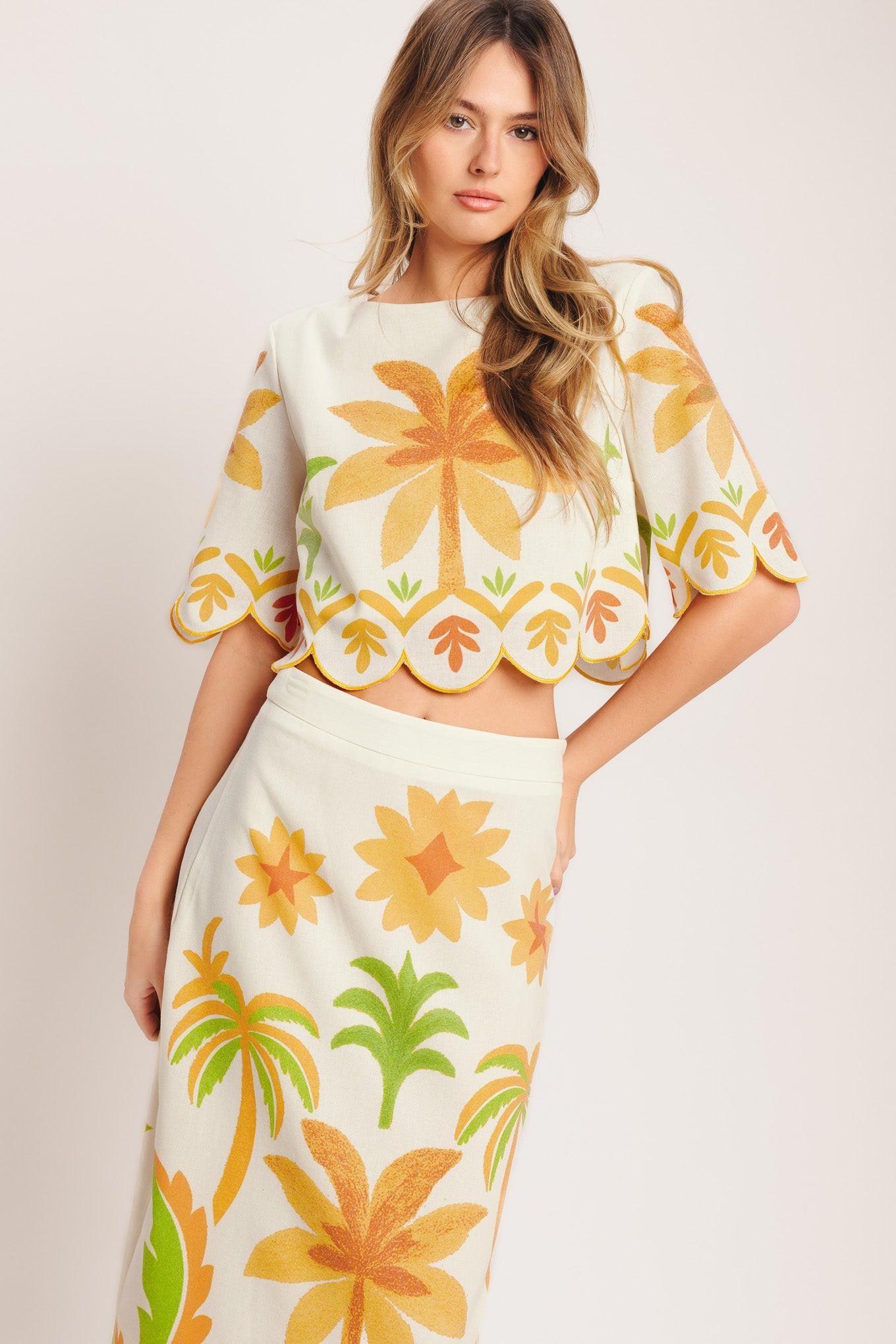 Vintage Island Midi Skirt