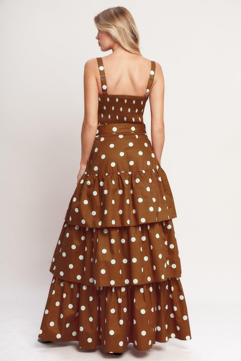 Brown Sugar Dot Woven Skirt