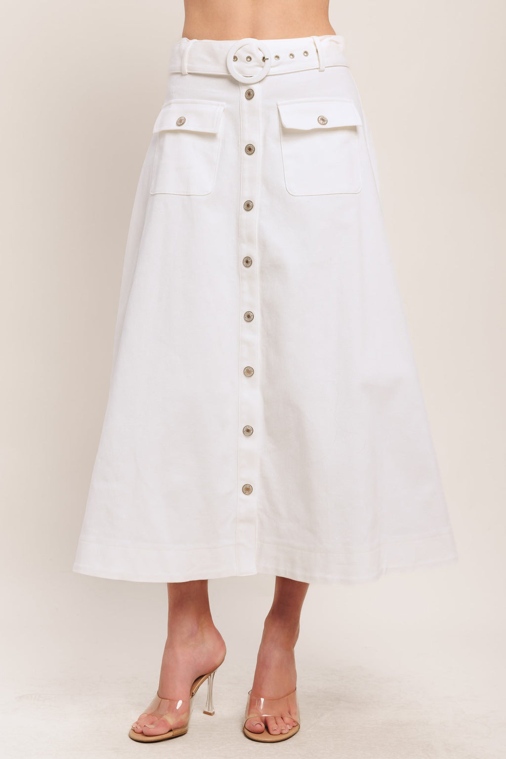 EASY WEAR WESTERN WOVEN MIDI SKIRT