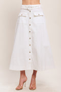 EASY WEAR WESTERN WOVEN MIDI SKIRT