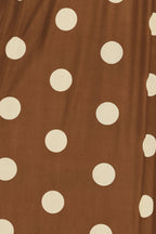French Girl Polka Dot Power Mesh Midi Skirt